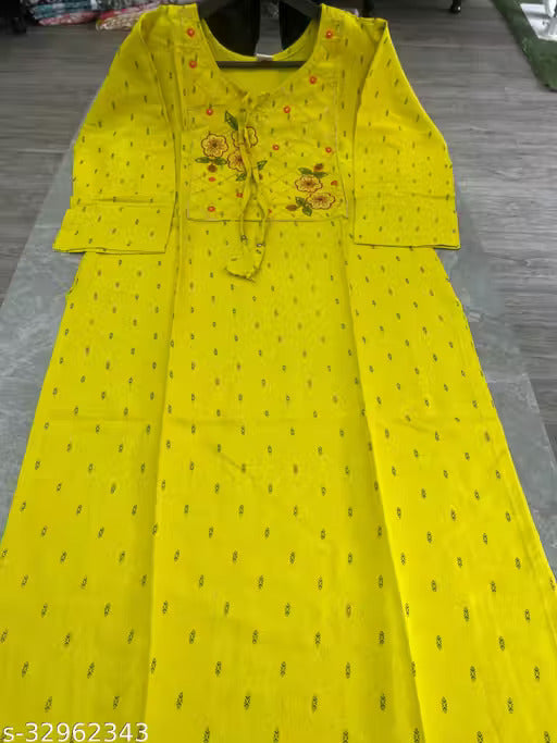 Woman's Rayon Kurti With Palazzo